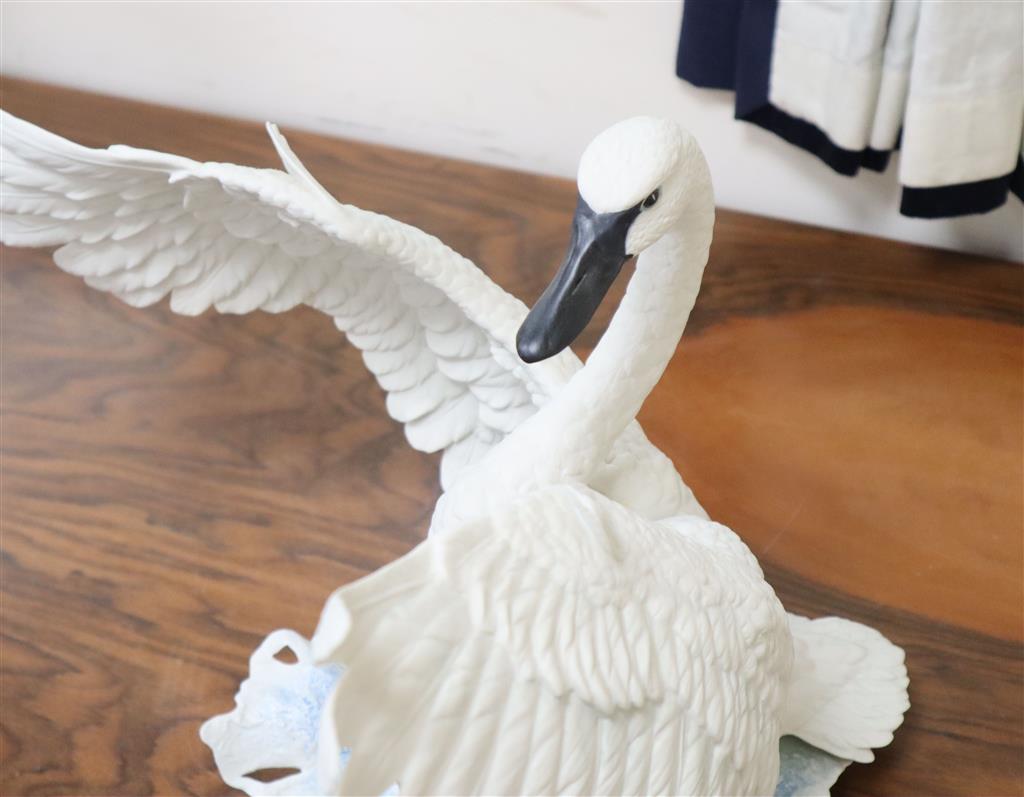 A Boehm Trumpeter Swan, signed Hemburn, Made for The Audubon Society, no.474